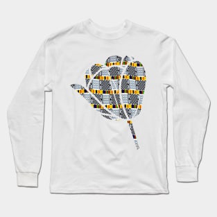 Tulip Floral Design with Africa pattern Long Sleeve T-Shirt